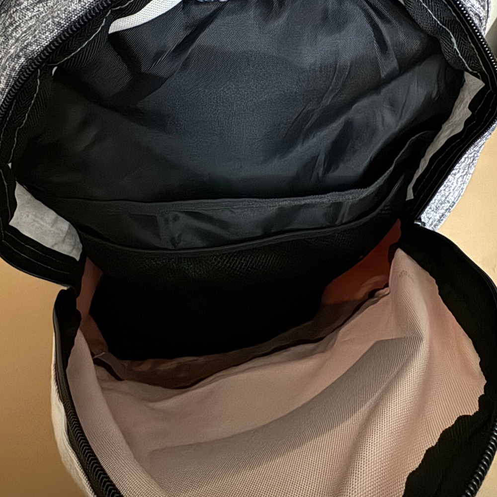 PINK Victoria's Secret Backpack Rose Gold‎ Grey Black Logo School Bag - Picture 5 of 10